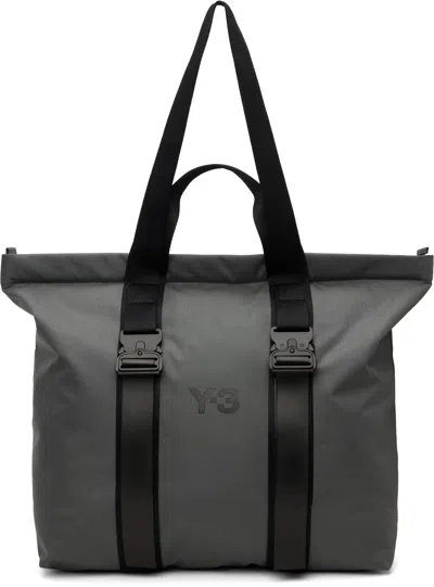 Y-3 Gray Shopper Tote
