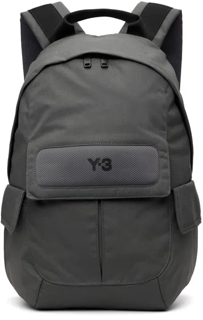Y-3 Gray Small Backpack