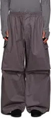 Y-3 Gray Ut Twill Cargo Pants In Black