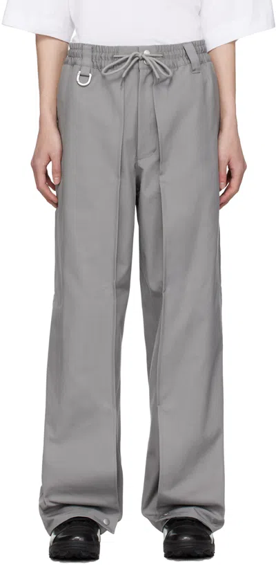 Y-3 Gray Workwear Trousers In Ch Solid Grey