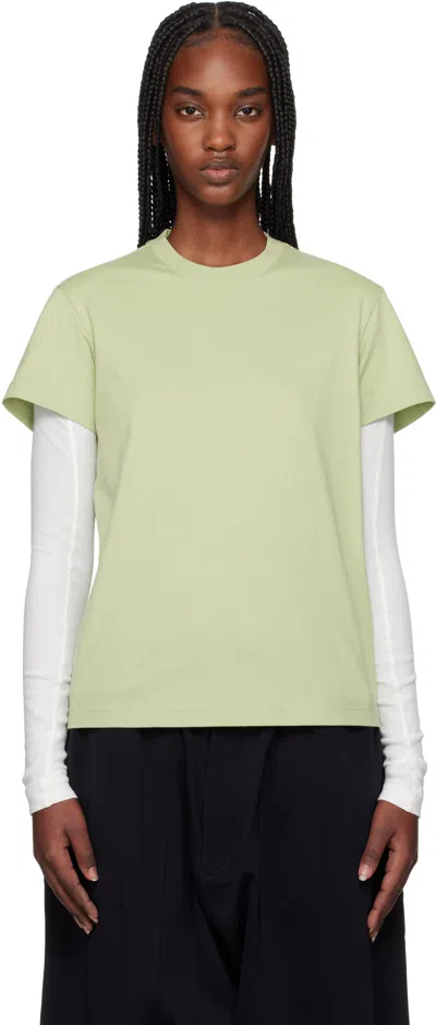 Y-3 Green Regular Short Sleeve T-shirt In Maglim