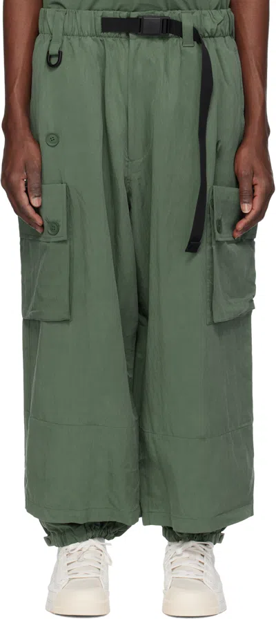 Y-3 Green Twill Cargo Pants