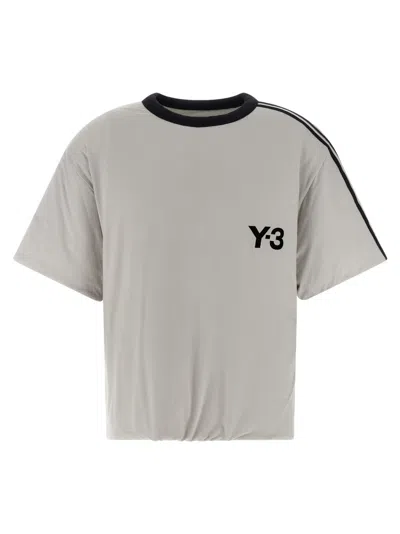 Y-3 Grey Logo T-shirt In Gray