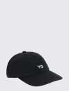 Y-3 Embroidered-logo Cotton Baseball Cap In Black