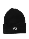 Y-3 Classic Beanie With A Stitched Label At The Front In Black