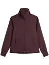 Y-3 High Collar Boxy Fit Burgundy Sweater With Zipper Closure In Black