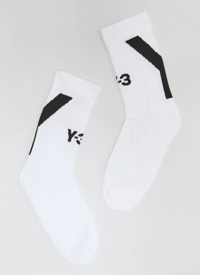 Y-3 High-top Logo Socks In White