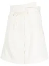 Y-3 High Waisted Knee-length Shorts In Weiss