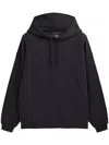 Y-3 Hooded Cotton Sweater With Graphic Print In Black
