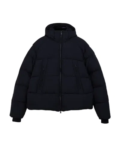 Y-3 HOODED QUILTED PUFFER JACKET