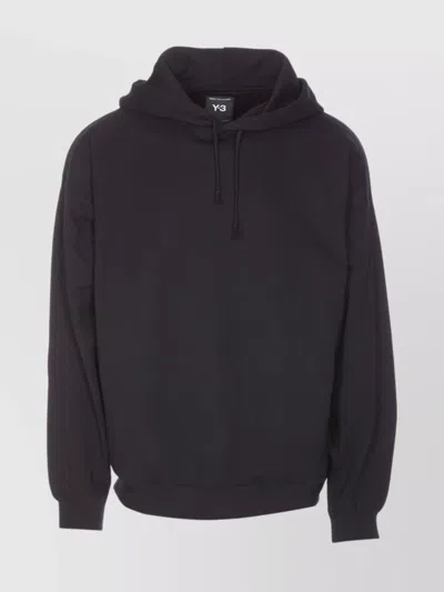Y-3 Hooded Sweater With Pockets And Ribbed Details In Black