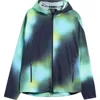Y-3 Hooded Water Repellent Running Jacket In Blue Multicolor