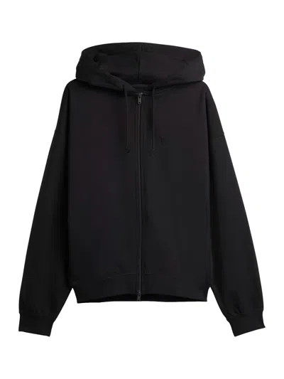 Y-3 Brushed Terry Zipped Hoodie In Black