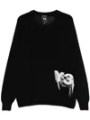 Y-3 Black Recycled Polyester Sweater With Embroidered Logo