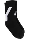 Y-3 Intarsia-knit Logo Socks In Black