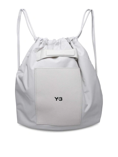 Y-3 Ivory Nylon Bag In Cream
