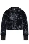 Y-3 All-over Print Padded Jacket In Black Multco