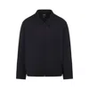 Y-3 Black Wool-blend Jacket With Pointed Collar And Two-way Zip Closure In Black