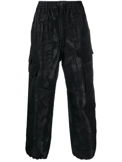 Y-3 Jacquard Ripstop Cargo Trousers In Black