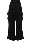 Y-3 Black Wide Cargo Pants In Black