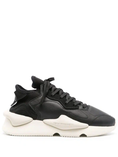Y-3 KAIWA CHUNKY LEATHER SNEAKERS