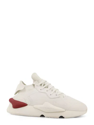 Y-3 Kaiwa Leather And Neoprene Sneakers In Gray