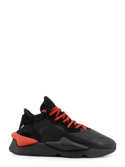 Y-3 Y-3 KAIWA LEATHER AND NEOPRENE SNEAKERS