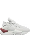 Y-3 Sculpted Rubber Sole Sneakers With Lace-up Fastening In White