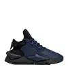 Y-3 Low Top Kaiwa Leather Sneakers In Black