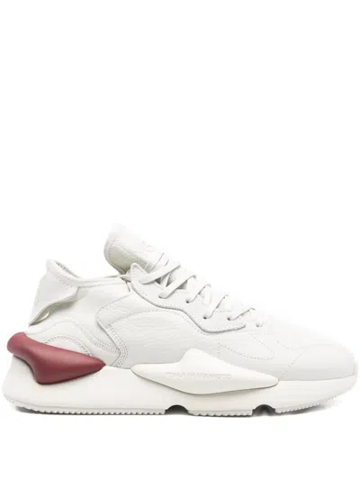 Y-3 Kaya Leather-panelled Sneakers In White