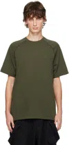 Y-3 Khaki Run T-shirt In Green