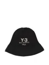 Y-3 Knit Embroidered Bucket Hat In Black
