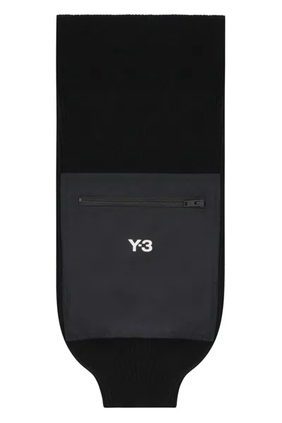 Y-3 KNITTED WOOL SCARF