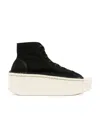 Y-3 Round-toe Platform Sneakers In Black