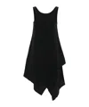 Y-3 Layered Asymmetric Mini Dress In Black