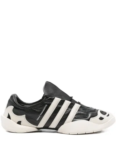 Y-3 Leather Flame Trainers In Black