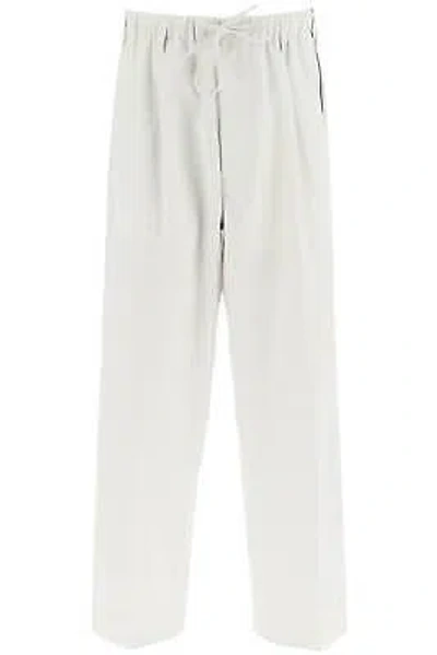 Pre-owned Y-3 Lightweight Twill Pants With Side Stripes In Orbit Grey (white)