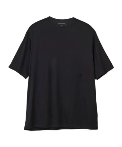 Y-3 Logo-appliqué Cotton T-shirt In Black