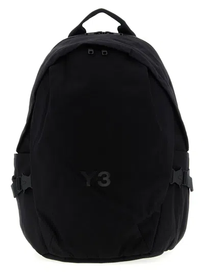 Y-3 LOGO BACKPACK BACKPACKS & TRAVELS BLACK