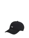 Y-3 Embroidered-logo Cotton Baseball Cap In Black
