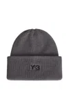 Y-3 Logo Beanie Hat In Green