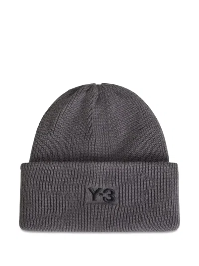 Y-3 Logo Beanie Hat In Green