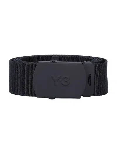 Y-3 Logo Belt In Blue