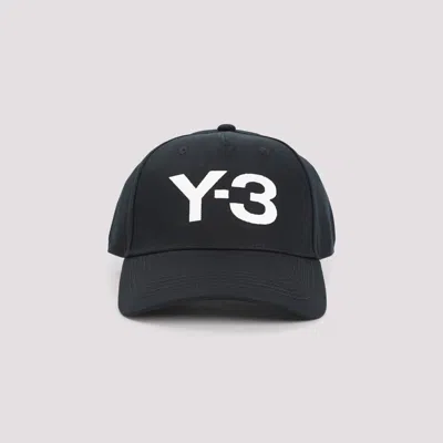 Y-3 Logo Cotton Hat In Black