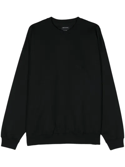 Y-3 Logo Cotton Sweatshirt In Black