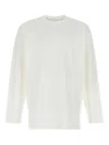 Y-3 Graphic Print Crew Neck Long Sleeve T-shirt In White