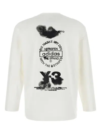 Y-3 Logo Cotton T-shirt In White