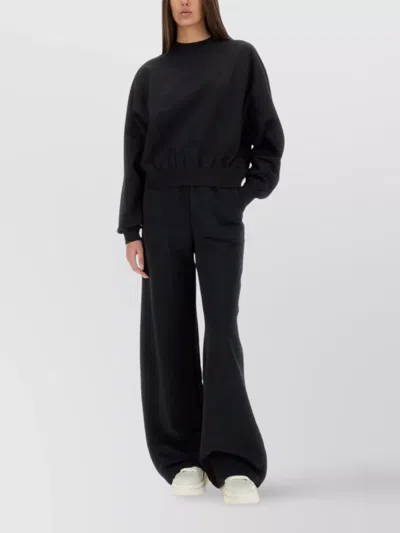 Y-3 Cotton Logo-print Sweatshirt In Black