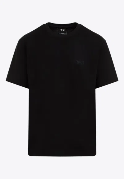 Y-3 Logo Crewneck T-shirt In Brown
