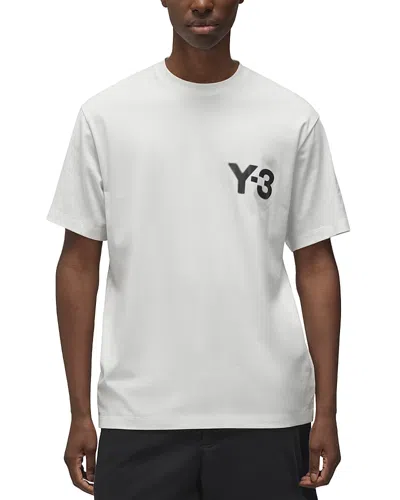 Y-3 Crew Neck Short Sleeves With Contrasting Logo On The Front. In White